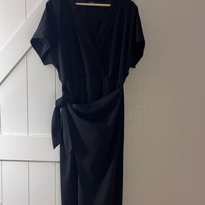 Vici Black Wrap Dress